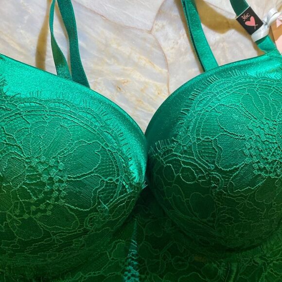 New VS VERY SEXY Bombshell Add-2-Cups Push-Up Corset Top Green 32b & small - Picture 11 of 16